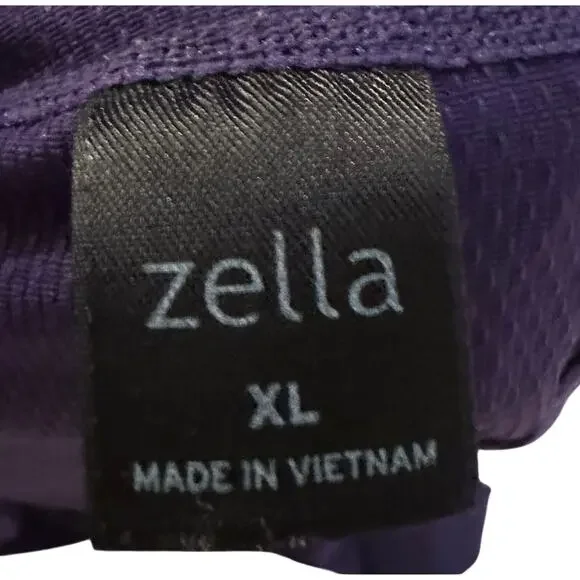 Zella Purple Long Sleeve V-Neck Hooded Tunic XL - Picture 8 of 10
